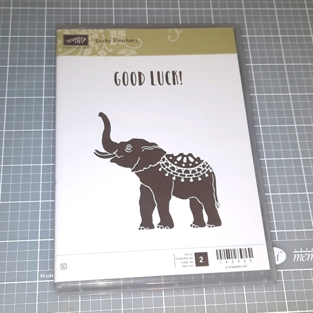 Lucky Elephant rubber cling mount stamp set